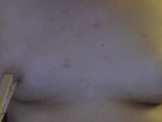 Self punishment my small tits (New! 26 Jan 2019)