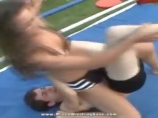 Girl vs schoolboy Ring Wrestling