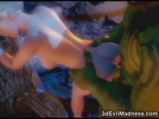 3d elf putri ravaged by orc - x rated clip at ah-me